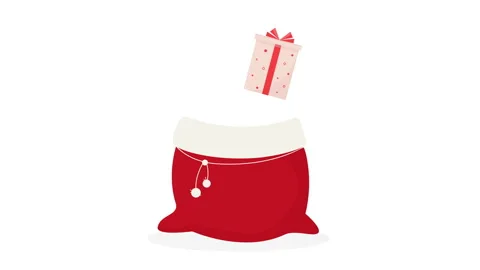 Christmas bag Stock Footage 255902813