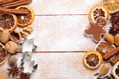 Christmas baking background Stock Photos