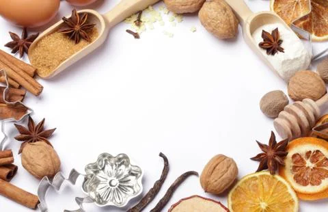 Christmas baking background Stock Photos