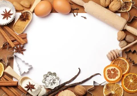 Christmas baking background Stock Photos