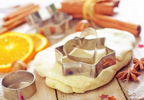 Christmas baking background Stock Photos