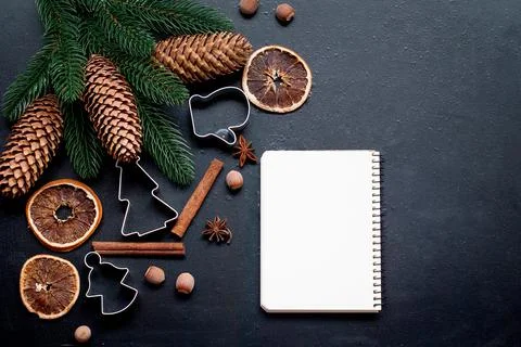 Christmas baking background Stock Photos