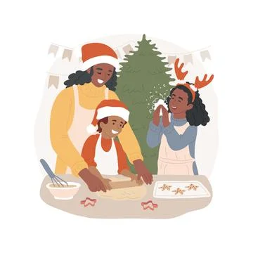 Christmas baking isolated cartoon vector illustration. 스톡 일러스트