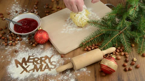 Christmas baking process Video stock 32697336