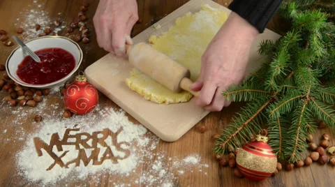 Christmas baking process Vídeo Stock 32725670