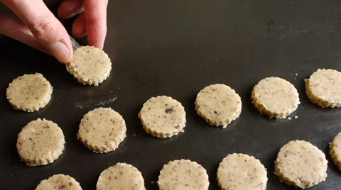 Christmas baking sweet biscuits, workflow. No.04 Stock Footage 33523899