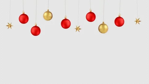 Christmas ball and star loop swing decoration animation Video stock 290201401