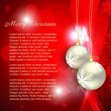 Christmas ball background Stock Illustration