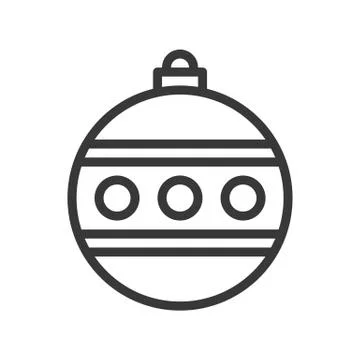 Christmas ball, bauble icon, suitable for use as material Stock Illustration