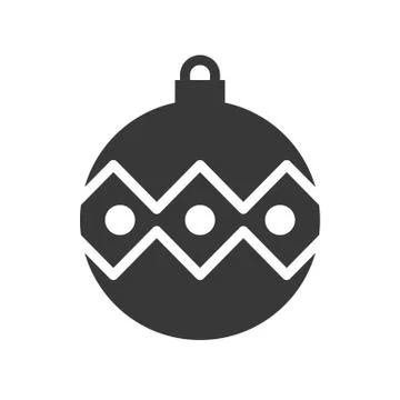 Christmas ball, bauble icon, suitable for use as material Stock Illustration