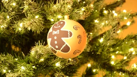 Christmas ball for decorating a Christmas tree or interior design Stock Footage 331845878