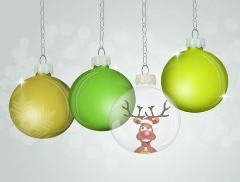 Christmas ball decorations Illustrazione stock