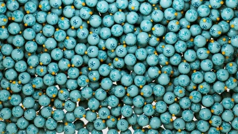 Christmas Ball Falling Alpha Transition Stock Footage 320214807