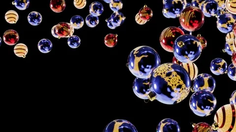 Christmas ball falling wave 库存影片 98067503
