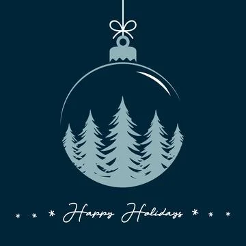 Christmas ball with fir tree pattern Stock Illustration