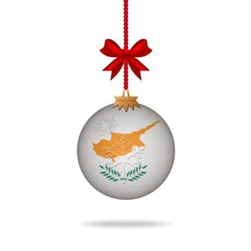 Christmas ball flag cyprus イラスト素材