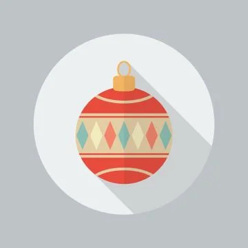 Christmas Ball Flat Icon Stock Illustration