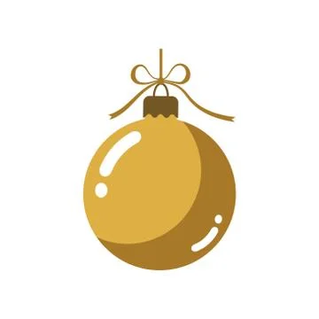 Christmas ball flat Stock Illustration