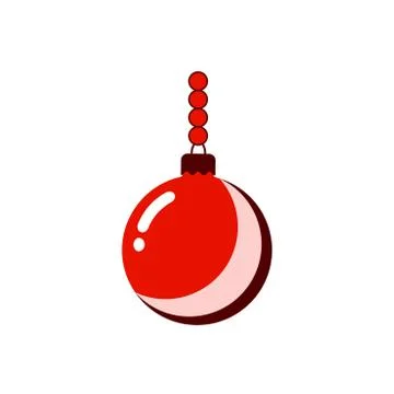 Christmas ball flat Stock Illustration