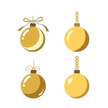 Christmas ball flat Stock Illustration