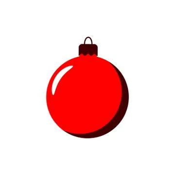 Christmas ball flat Stock Illustration