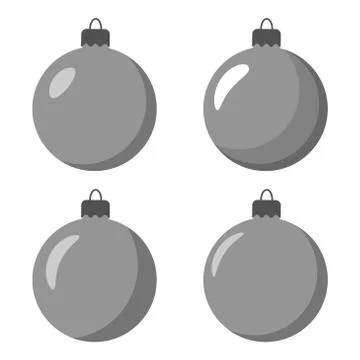 Christmas ball flat Stock Illustration