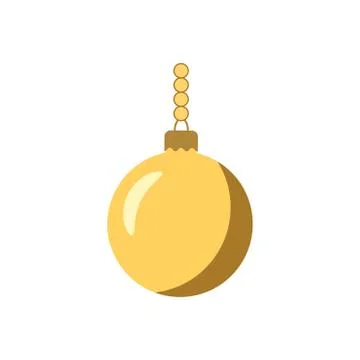 Christmas ball flat Stock Illustration