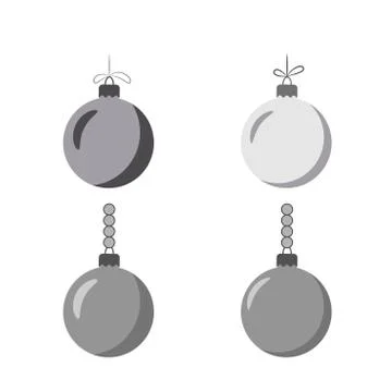 Christmas ball flat Stock Illustration