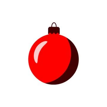 Christmas ball flat Stock Illustration
