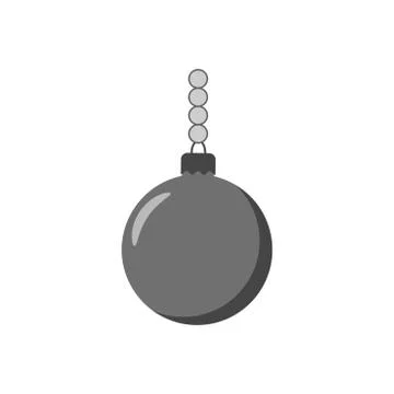 Christmas ball flat Stock Illustration