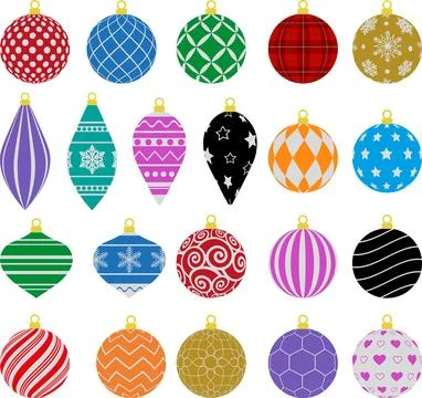 Christmas ball flat Stock Illustration