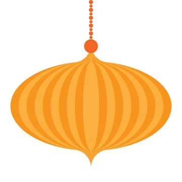 Christmas ball in flat style. Vector illustration Illustrazione stock