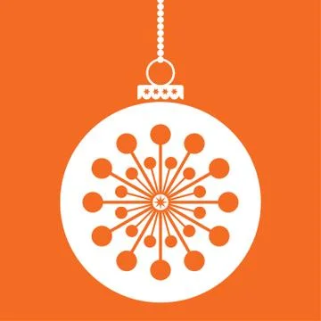 Christmas ball in flat style. Vector illustration Stock Illustration