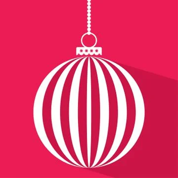 Christmas ball in flat style. Vector illustration Stock Illustration