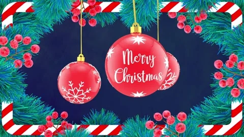 Christmas Ball Frame Version 6 Stock Footage 341802637