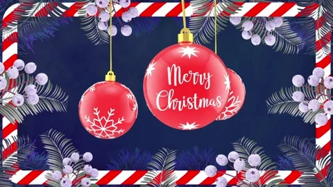 Christmas Ball Frame Version 7 Stock Footage 341802627