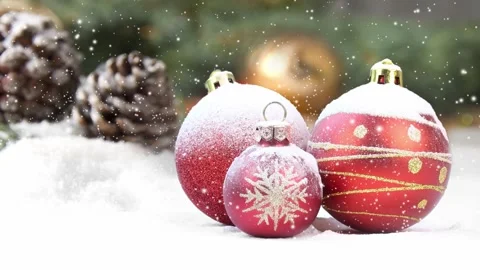Christmas Ball Group Vídeo Stock 166098626