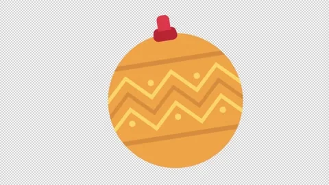 Christmas Ball Icon Video stock 205037646