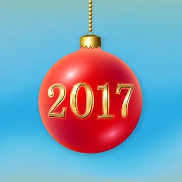 Christmas ball isolated Stock Illustration