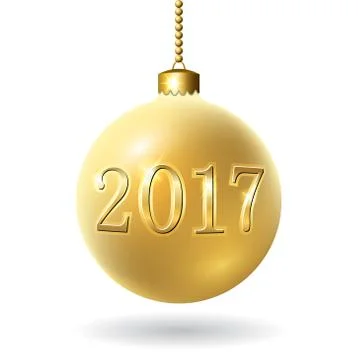 Christmas ball isolated Stock Illustration