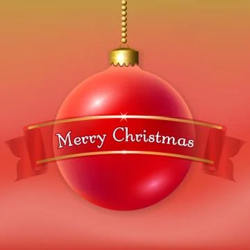 Christmas ball isolated Stock Illustration
