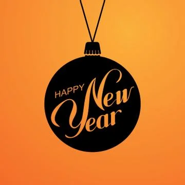 Christmas Ball With Lettering Composition Stock Illustration