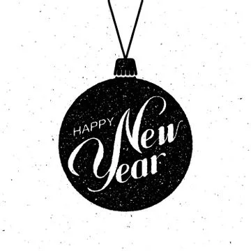 Christmas Ball With Lettering Composition. Stock Illustration
