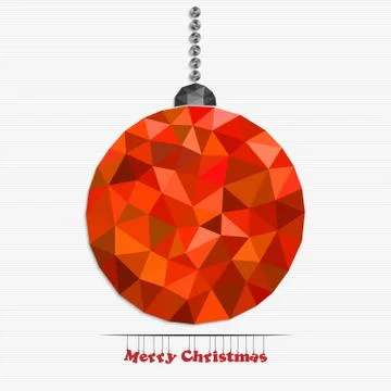 Christmas ball made of triangles Stock Illustration