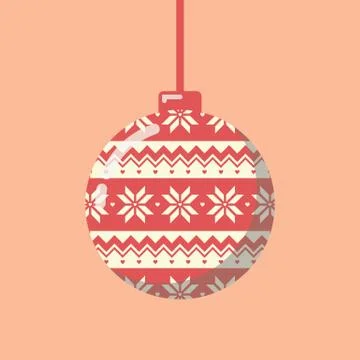 Christmas ball with pattern Stock Illustration