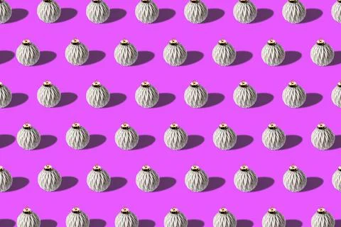 Christmas ball pattern with ribbed surface with deep shadow Stock Photos