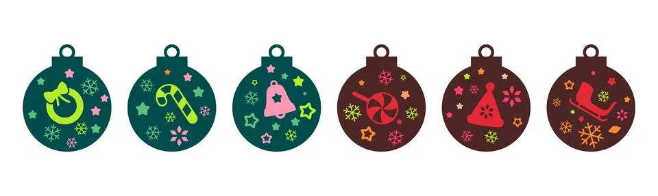 Christmas ball pattern, vector illustration Stock-Illustration