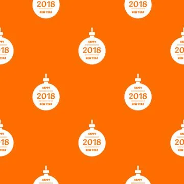 Christmas ball pattern vector orange Stock Illustration