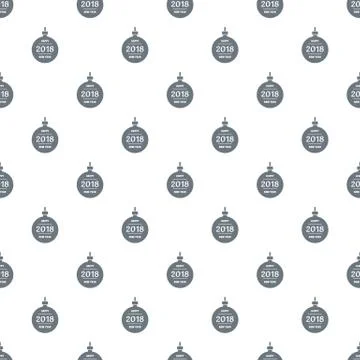 Christmas ball pattern vector seamless Stock Illustration