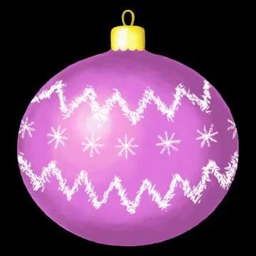 Christmas ball with with patterns, isolated Stock Illustration